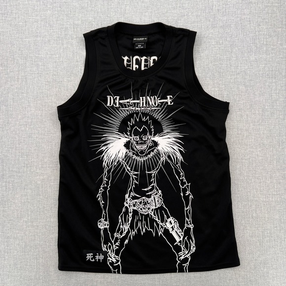 Hot Topic Other - Death Note Ryuk Anime Graphic Tank Top Men S Black Manga Streetwear Embroidered